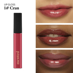 Mented Cranberry Pink Lipgloss swatches highlight rich shine and smooth finish