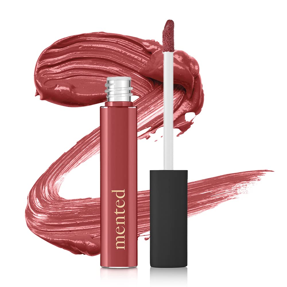 Mented Mauve Over lip gloss tube showing soft pink shine for natural lips.
