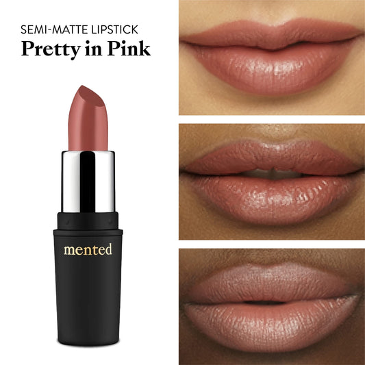 Close-up of Mented Pretty in Pink semi-matte finish and vibrant color.