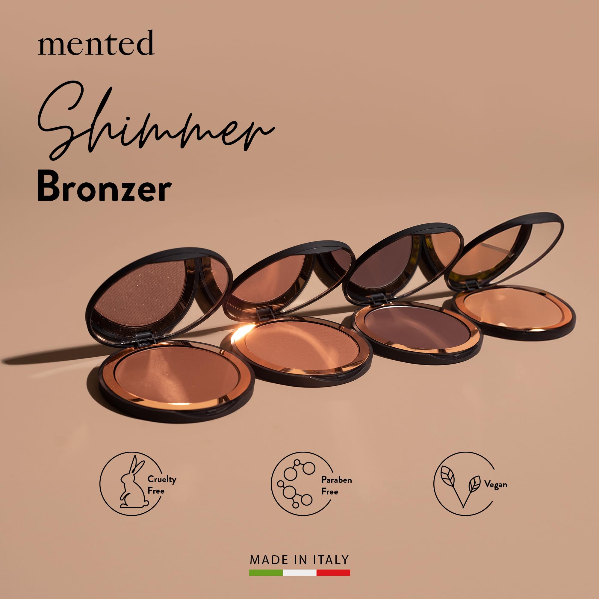 Mented Vacay bronzer swatch blends seamlessly for medium tones and natural radiance