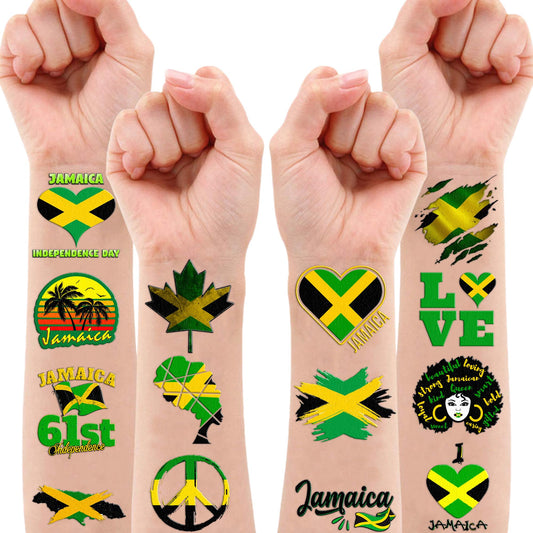 MeoIsDaBest palm tree designs on Jamaica flag tattoos for summer parties