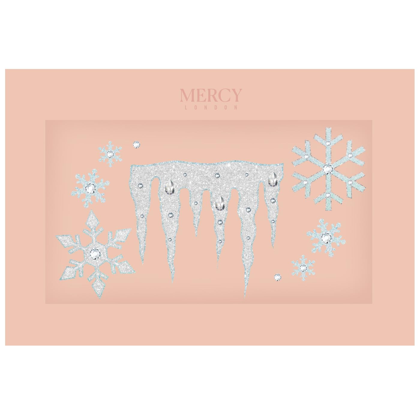 Mercy London self-adhesive jewels offer easy, mess-free application.