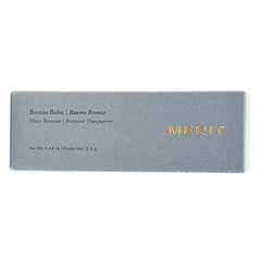 Merit Bronze Balm Sheer Sculpting Bronzer Quince compact close-up, natural warmth for fair skin