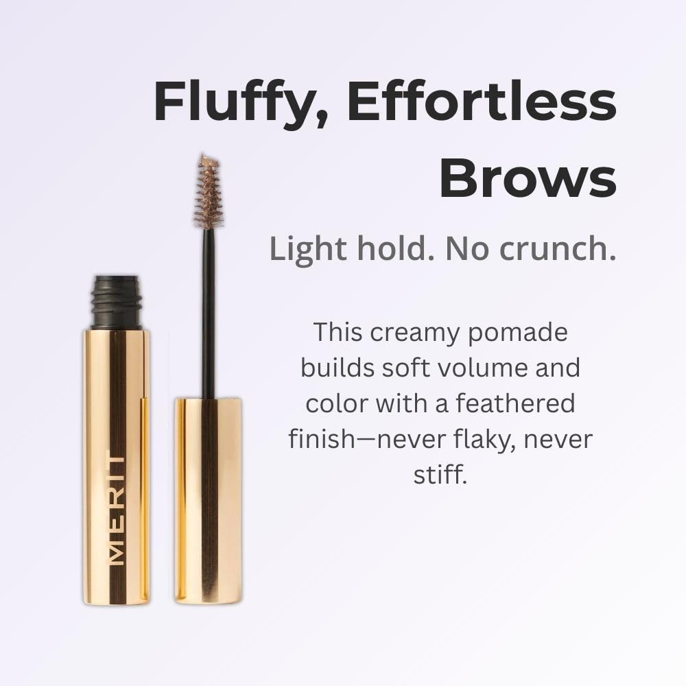 Merit Brow 1980 taupe brush detail for precise shaping and even coverage