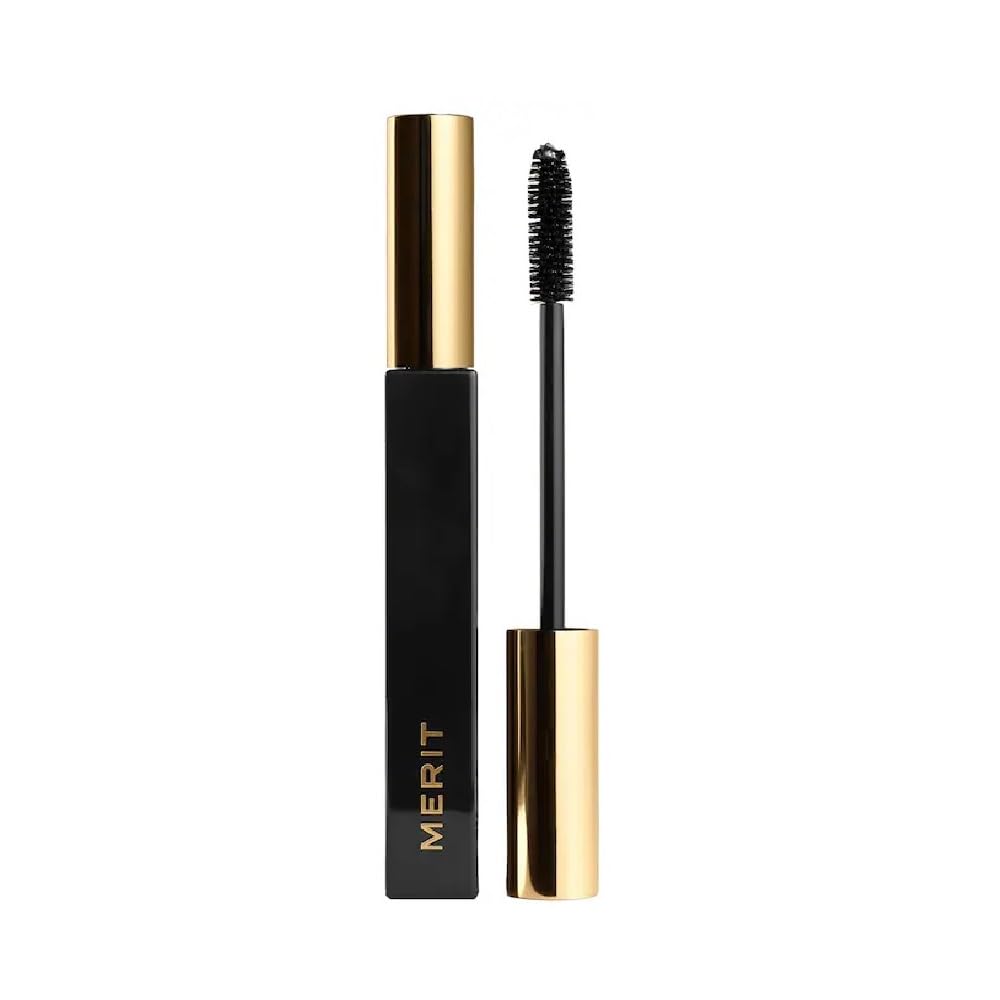 M.E.R.I.T Clean Lash Mascara bottle highlighting tubing film for defined lashes.