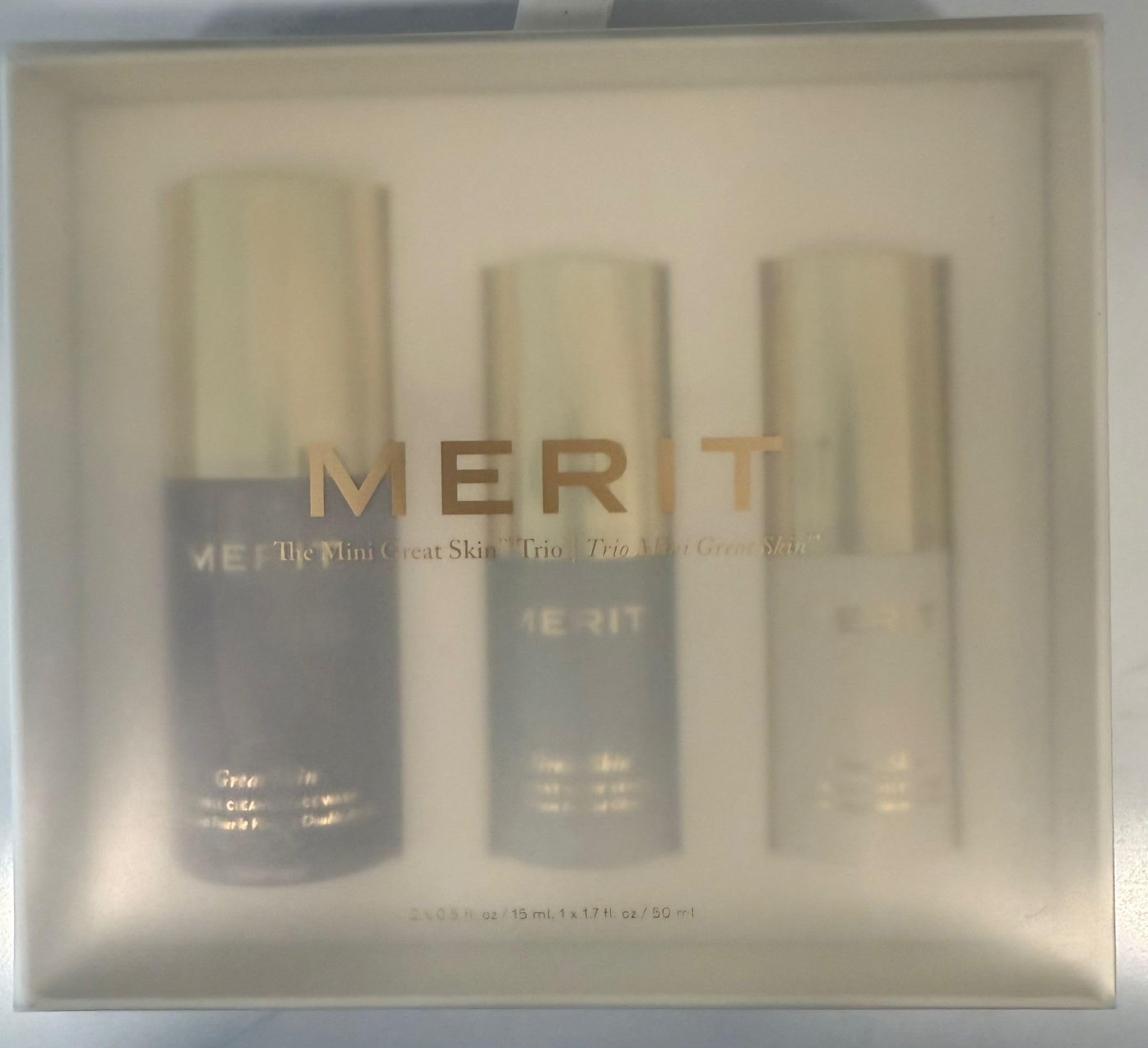 MERIT Mini Great Skin Trio: instant glow serum bottle for hydration and radiance