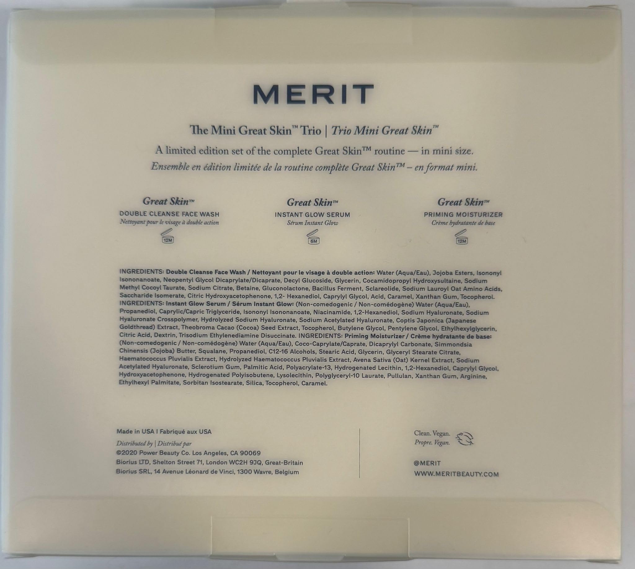 MERIT Mini Great Skin Trio: priming moisturizer tube preps skin for makeup and daily wear