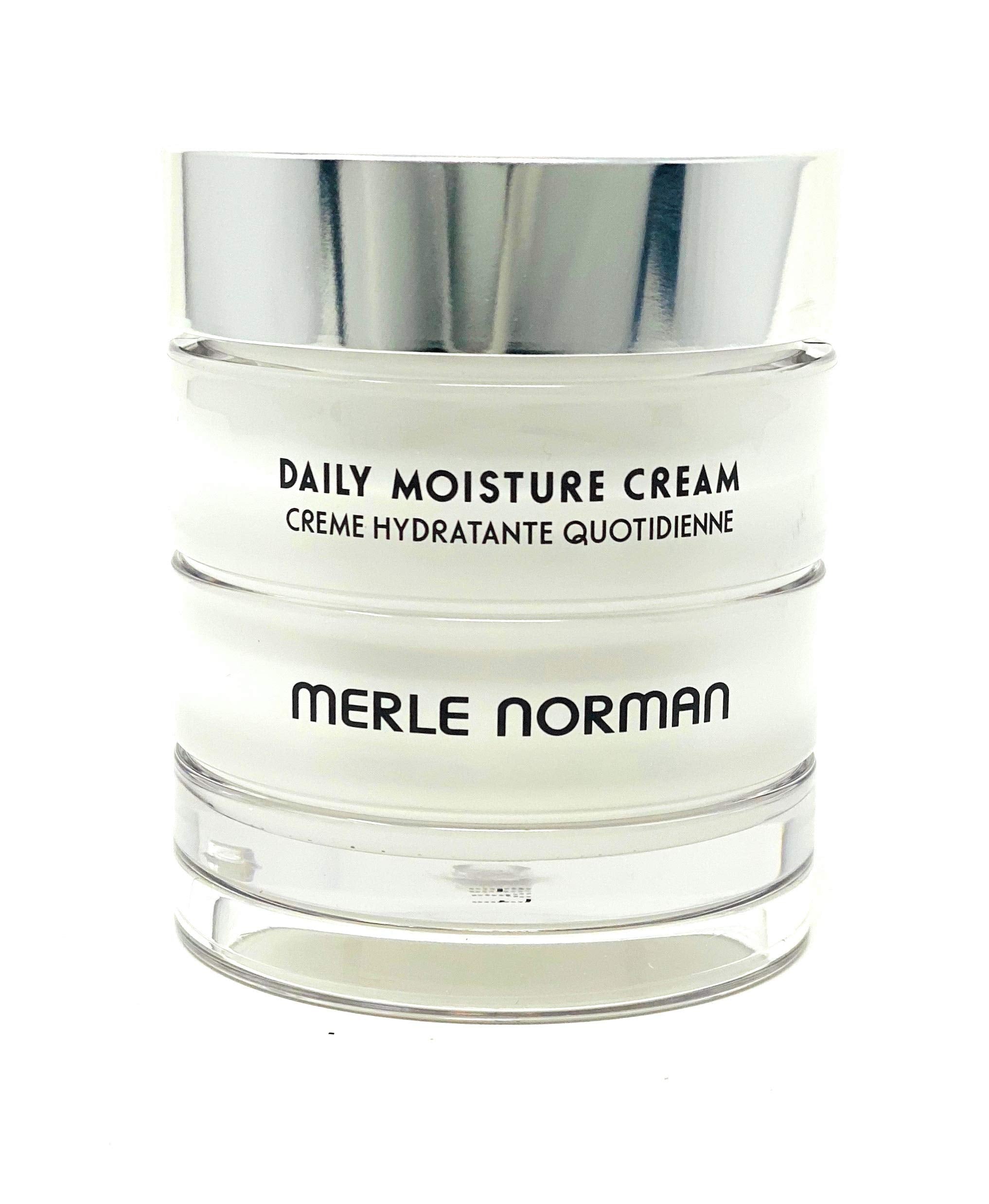 Merle Norman Daily Moisture Cream jar with rich texture for deep hydration on dry skin
