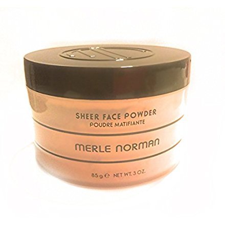 Merle Norman Sheer Face Powder packaging close-up for a long-lasting matte finish