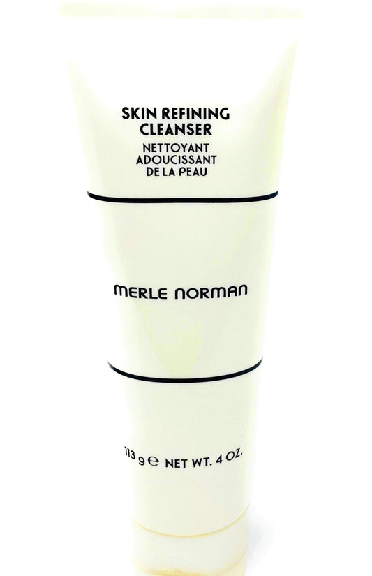 Merle Norman Skin Refining Cleanser bottle suitable for all skin types, gentle cleansing.