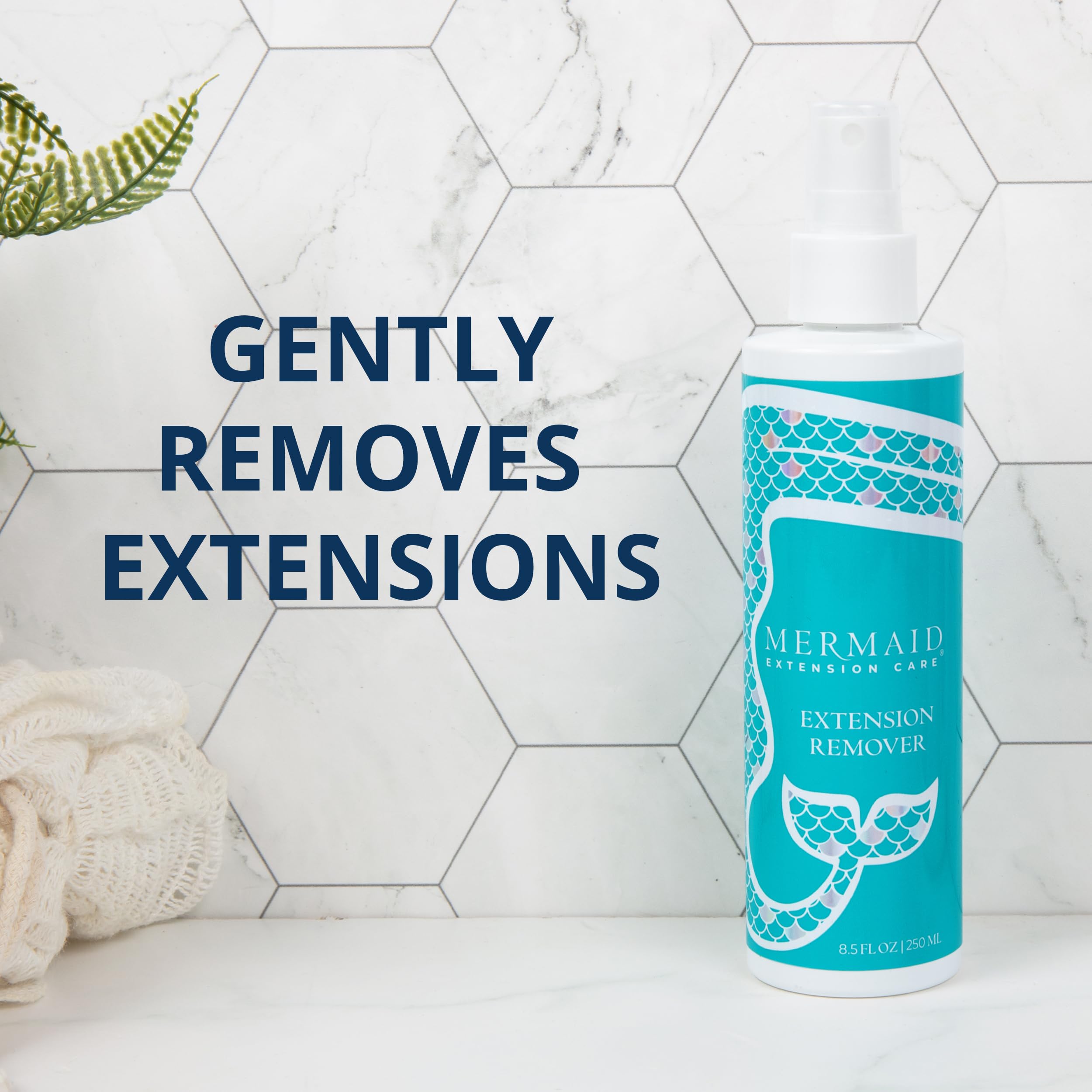 Mermaid Extension Care Extension Remover on clean hair after removal, ready for reapplication.