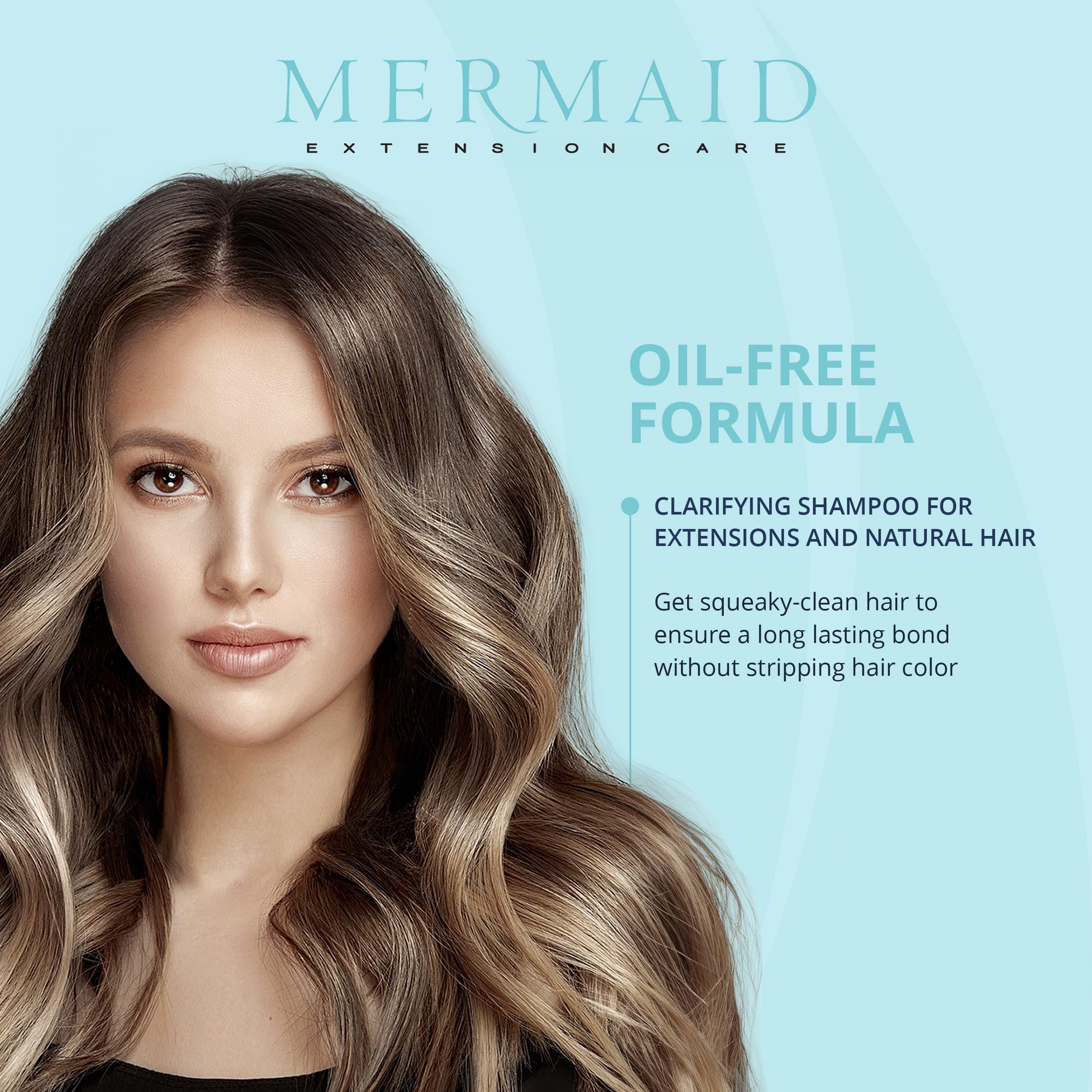 Mermaid Extension Care Seatox bottle with sea botanical blend for nourishing cleansing.
