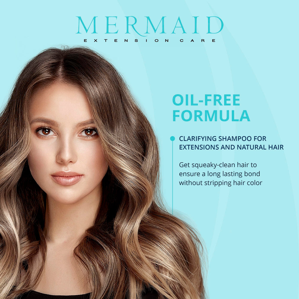Mermaid Extension Care Seatox bottle with sea botanical blend for nourishing cleansing.