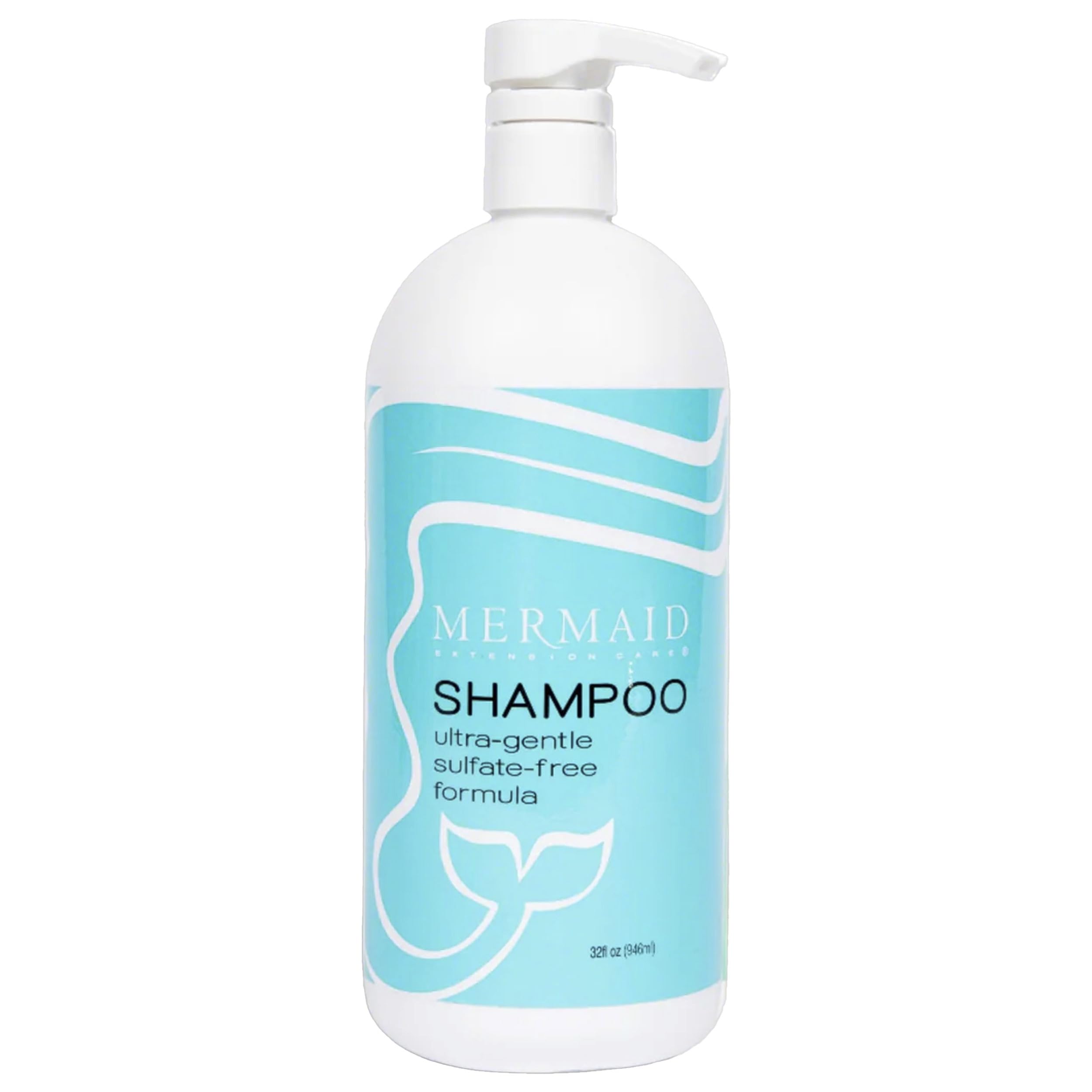 Mermaid Extension Care Shampoo bottle front view for gentle extension cleansing