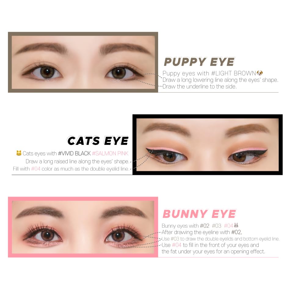 Merrymonde K-beauty eyeliner closeup for easy glide application.