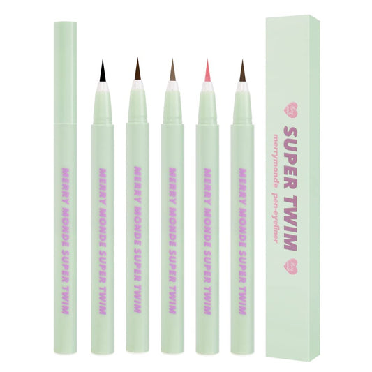 Merrymonde ultra-fine mocha brown tip delivers precise lines.