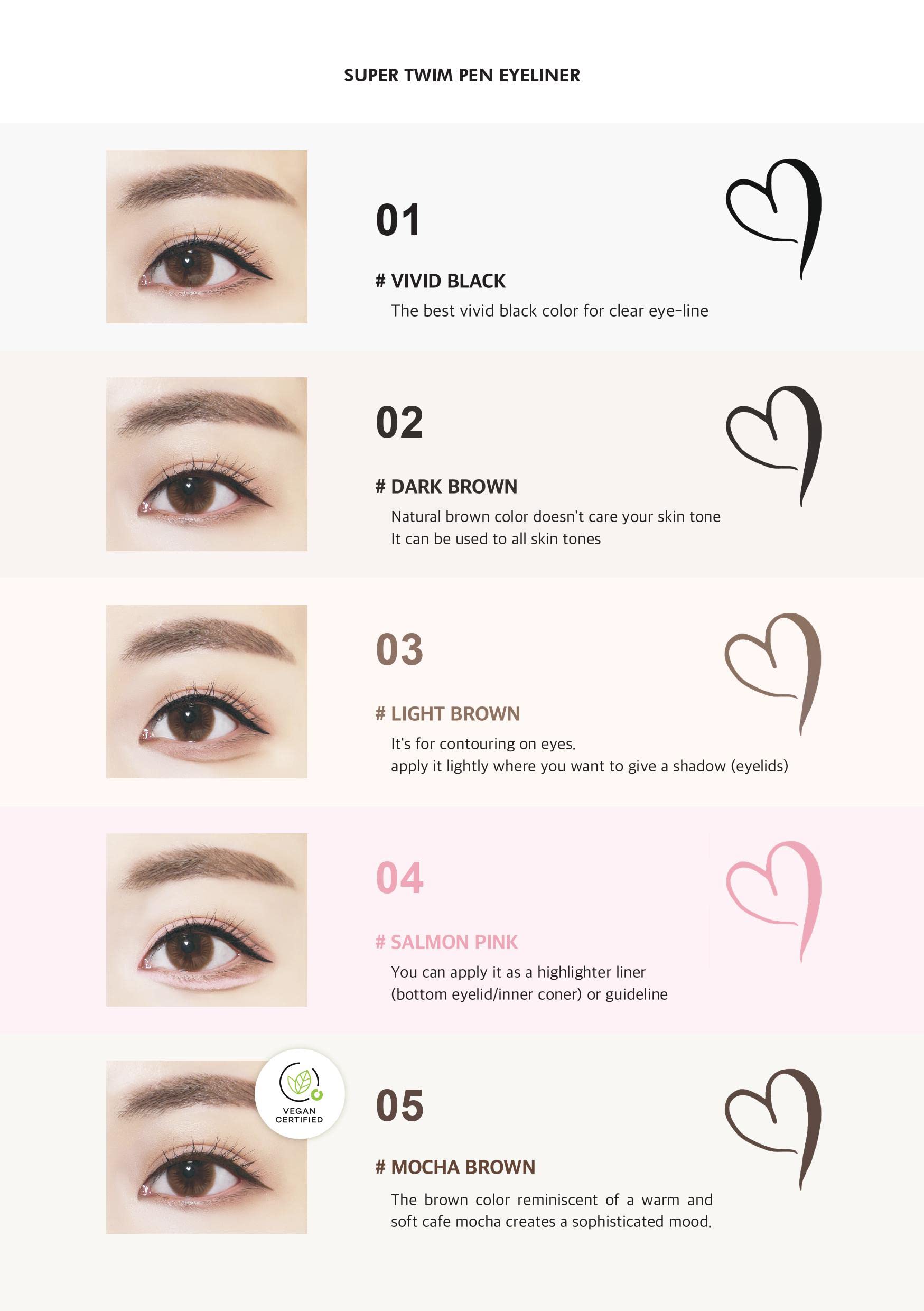 Merrymonde waterproof eyeliner standing up to humidity and water exposure.