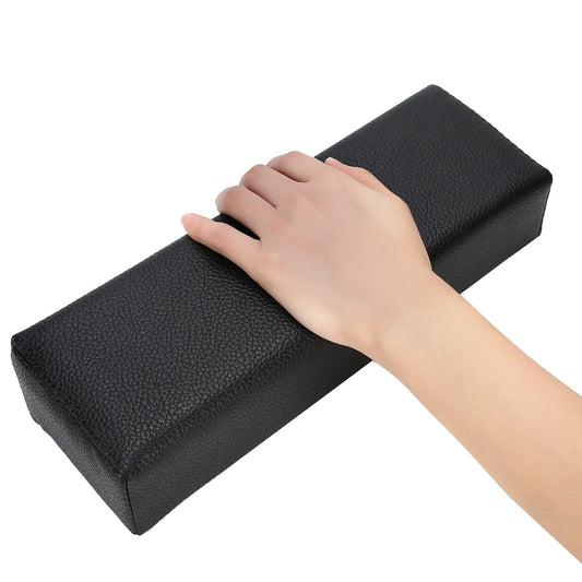 Merterfly arm rest nails pillow in pebbled leather provides comfortable two-hand nail art sessions