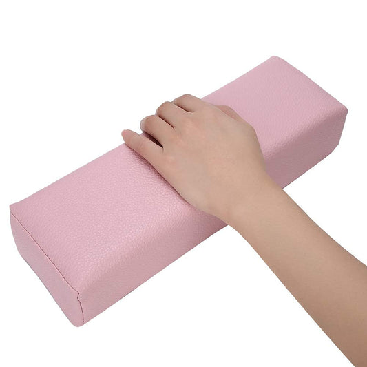 Merterfly arm rest nails pink with pebbled leather for comfortable sessions