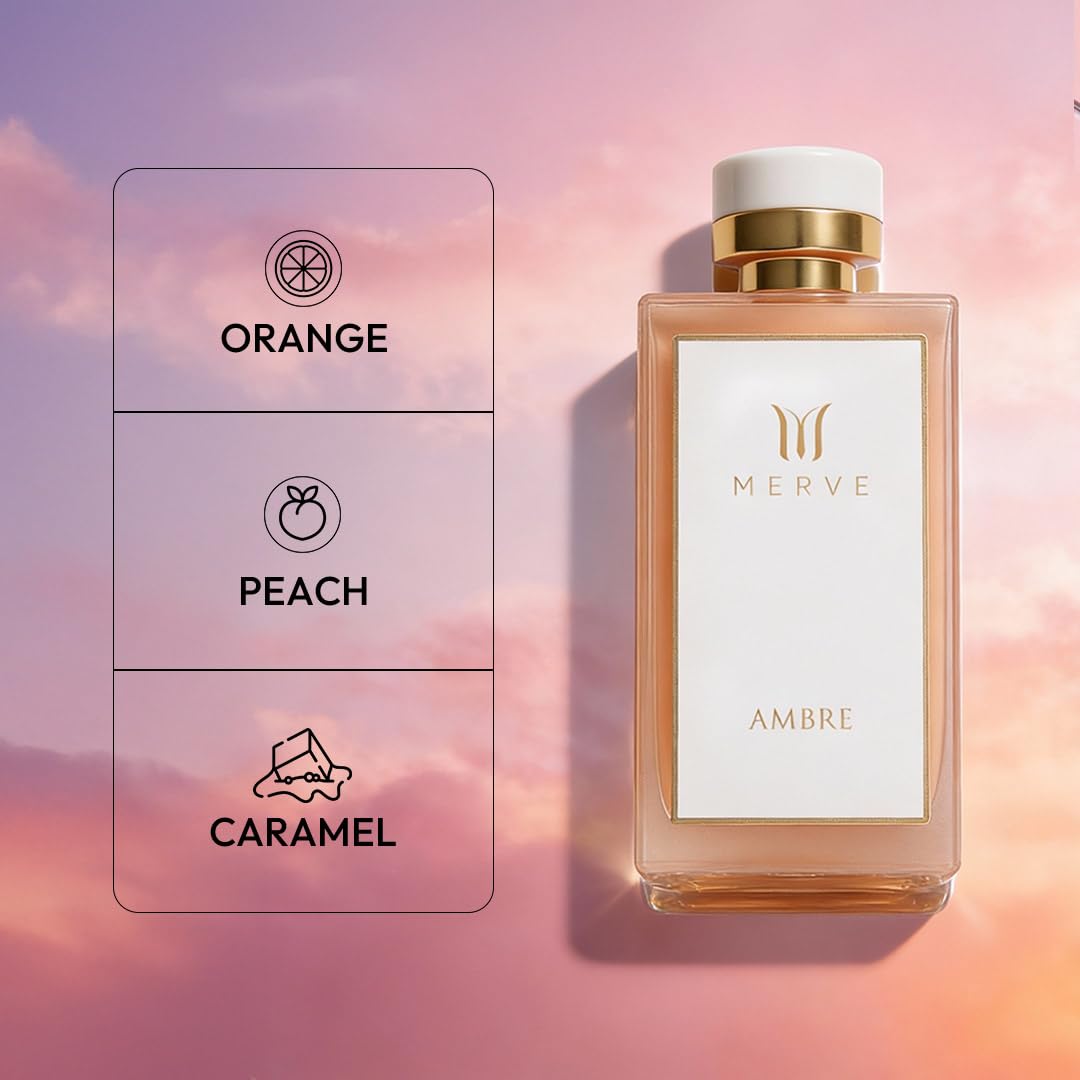 Merve Ambre bottle close-up highlights premium craftsmanship for special occasions.
