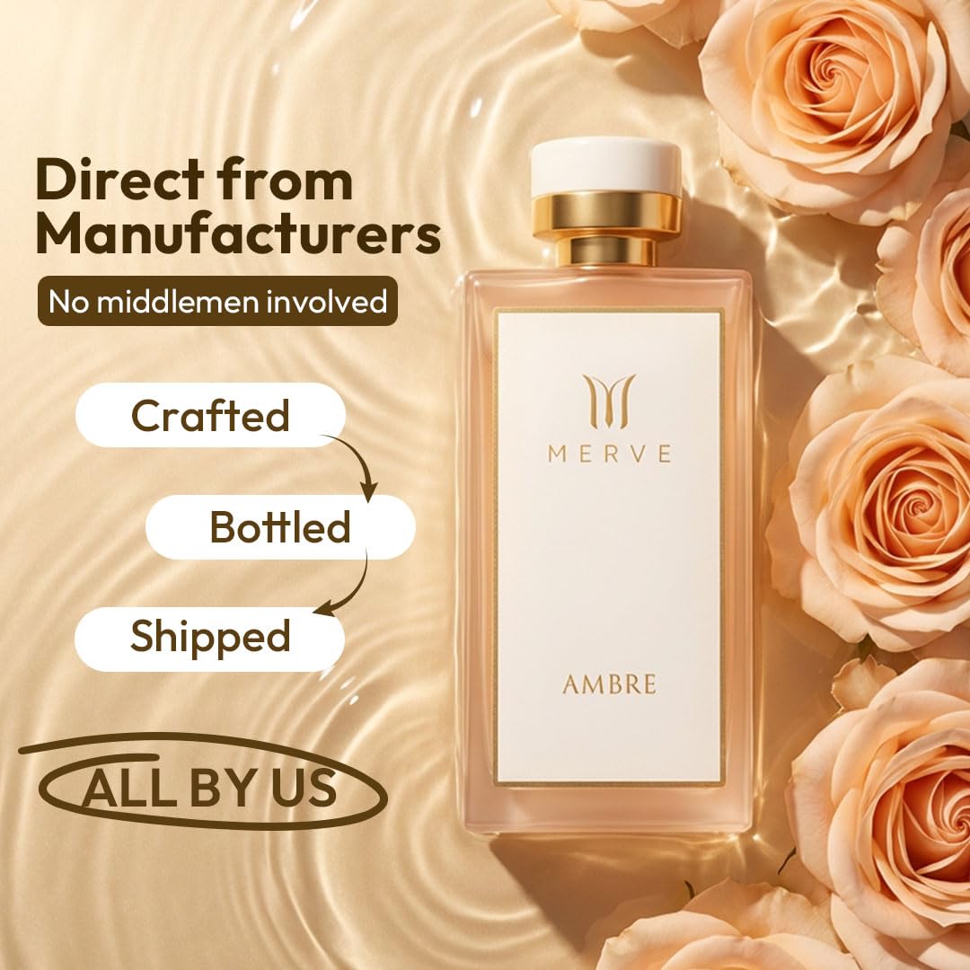Merve Ambre label back shows elegant branding and design.