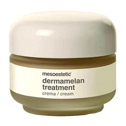 Mesoestetic Dermamelan packaging box side view showcases premium skincare packaging.