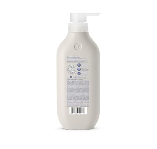 Method Simply Nourish rice milk lotion texture for silky softness and comfort.
