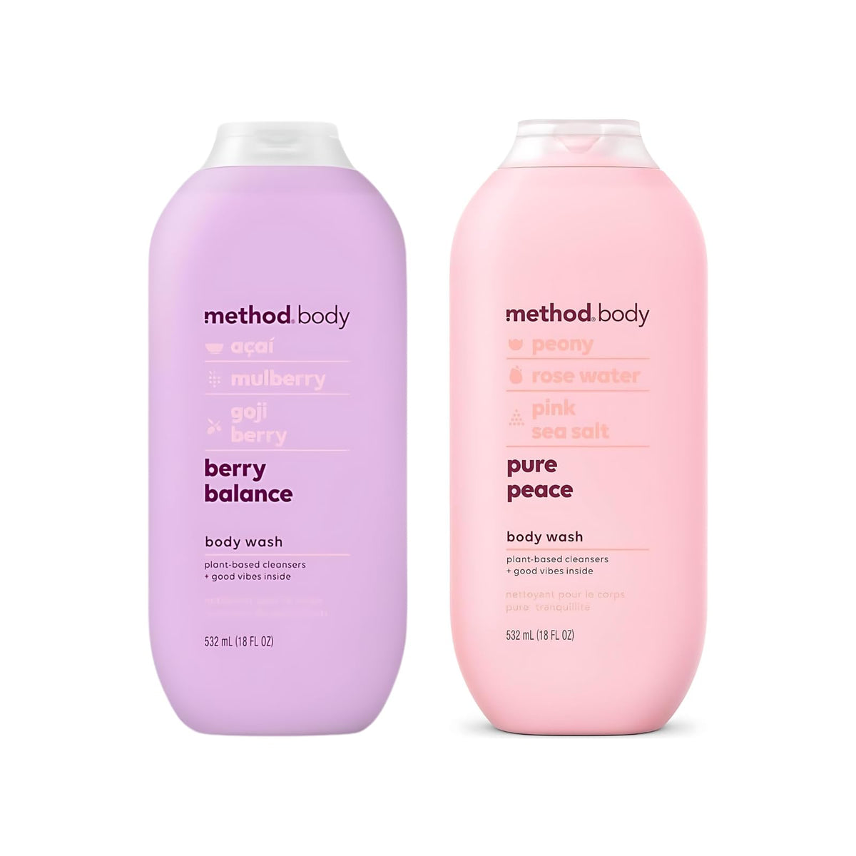 Method Berry Balance bottle highlights a fruity cleanse with refreshing aroma for the skin.