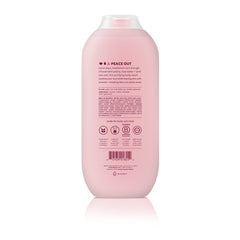 Method Pure Peace bottle back label highlighting ingredients and scent notes.