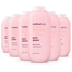 Method Pure Peace body wash bottle front view for a calming daily cleanse.