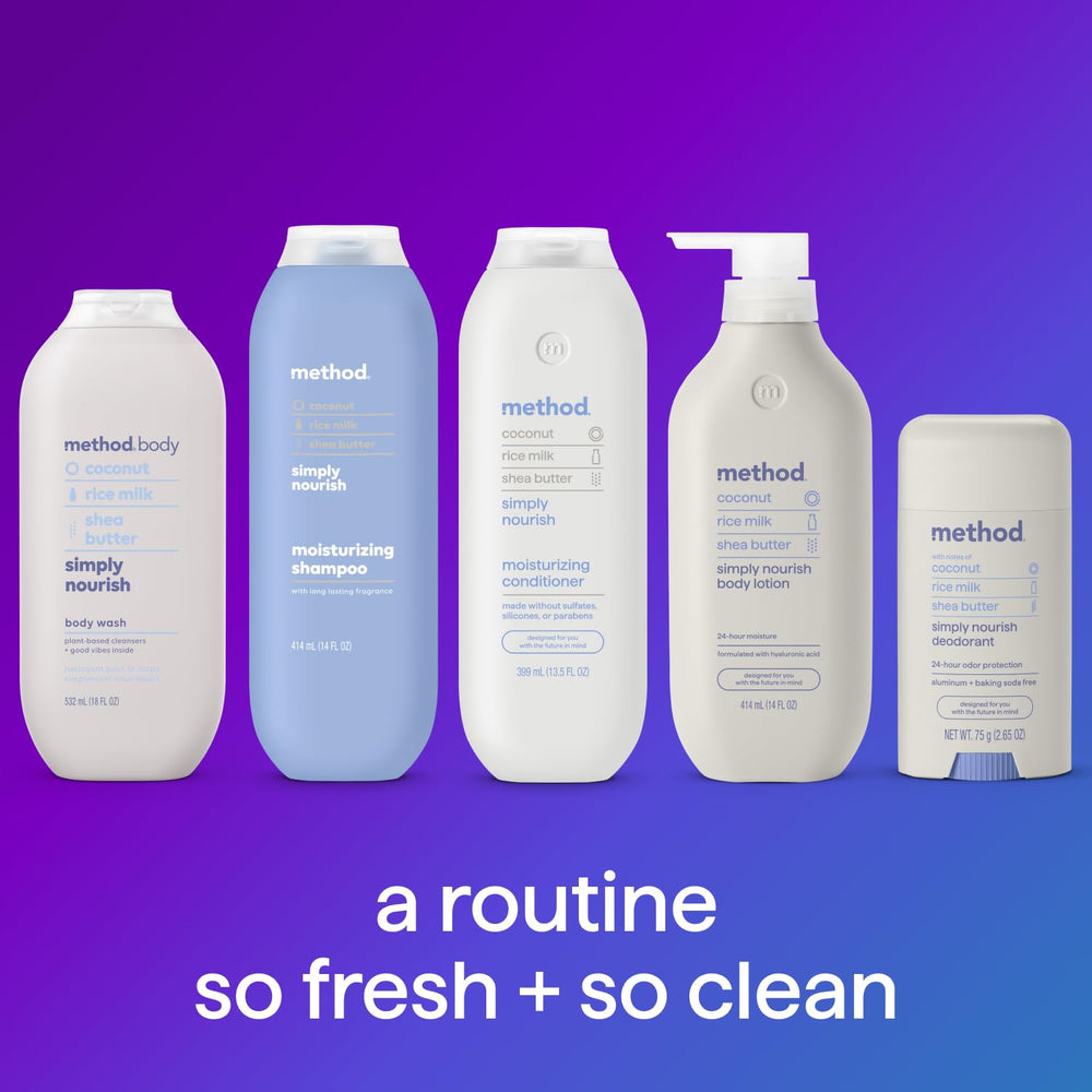 Bathroom scene featuring Method Simply Nourish for a refreshing routine