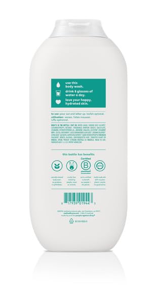 Method body wash Simply Nourish bottle pour evokes tropical mood during shower.