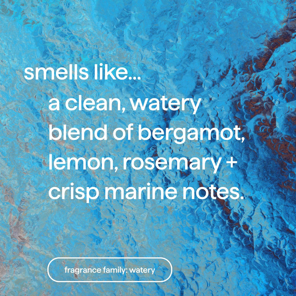 Method Sea Minerals bottle label featuring bergamot and marine notes.