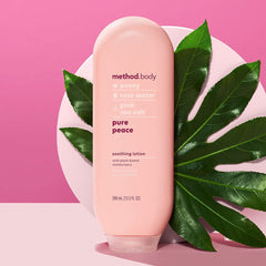 Rose water scent of Method Daily Lotion Pure Peace evokes calm daily rituals