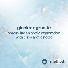 Method Men Glacier Granite jojoba oil accents on label convey conditioning benefits.