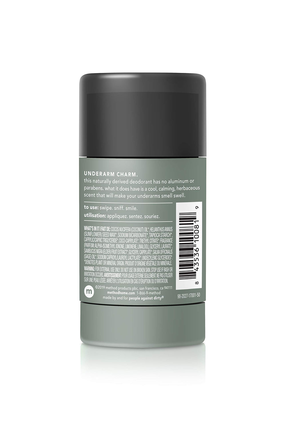 Method aluminum-free deodorant with mineral-based ingredients for odor control.