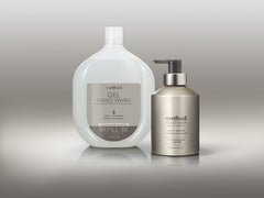 Method refill in a bathroom setup demonstrates simple replenishment.