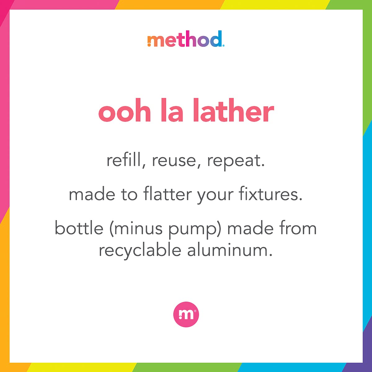 Method refill bottle beside lavender plant signals fresh scent.