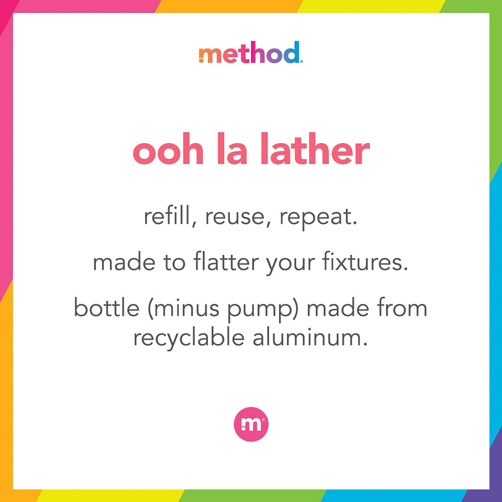 Method refill bottle beside lavender plant signals fresh scent.