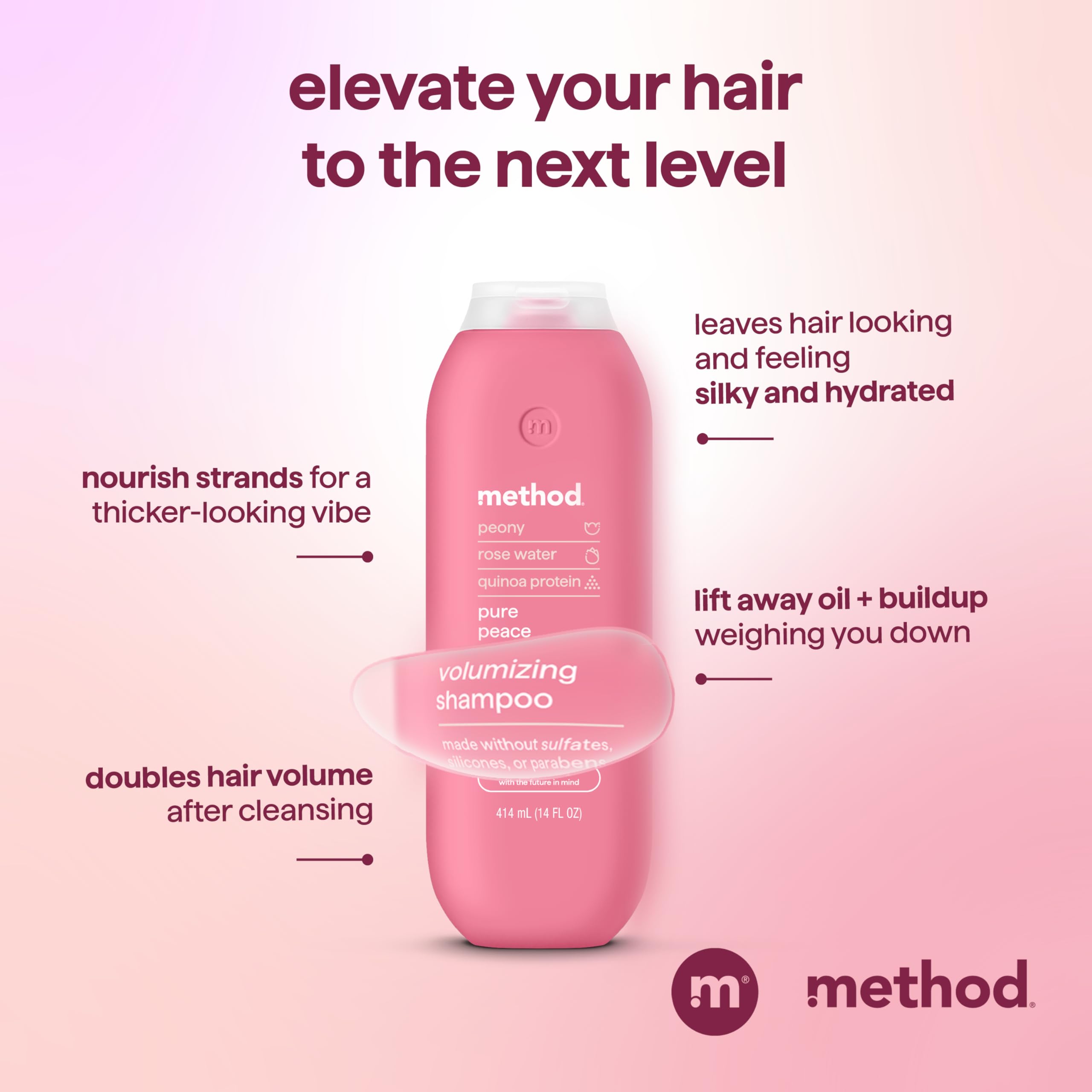 Soft and silky hair texture after using Method Pure Peace shampoo