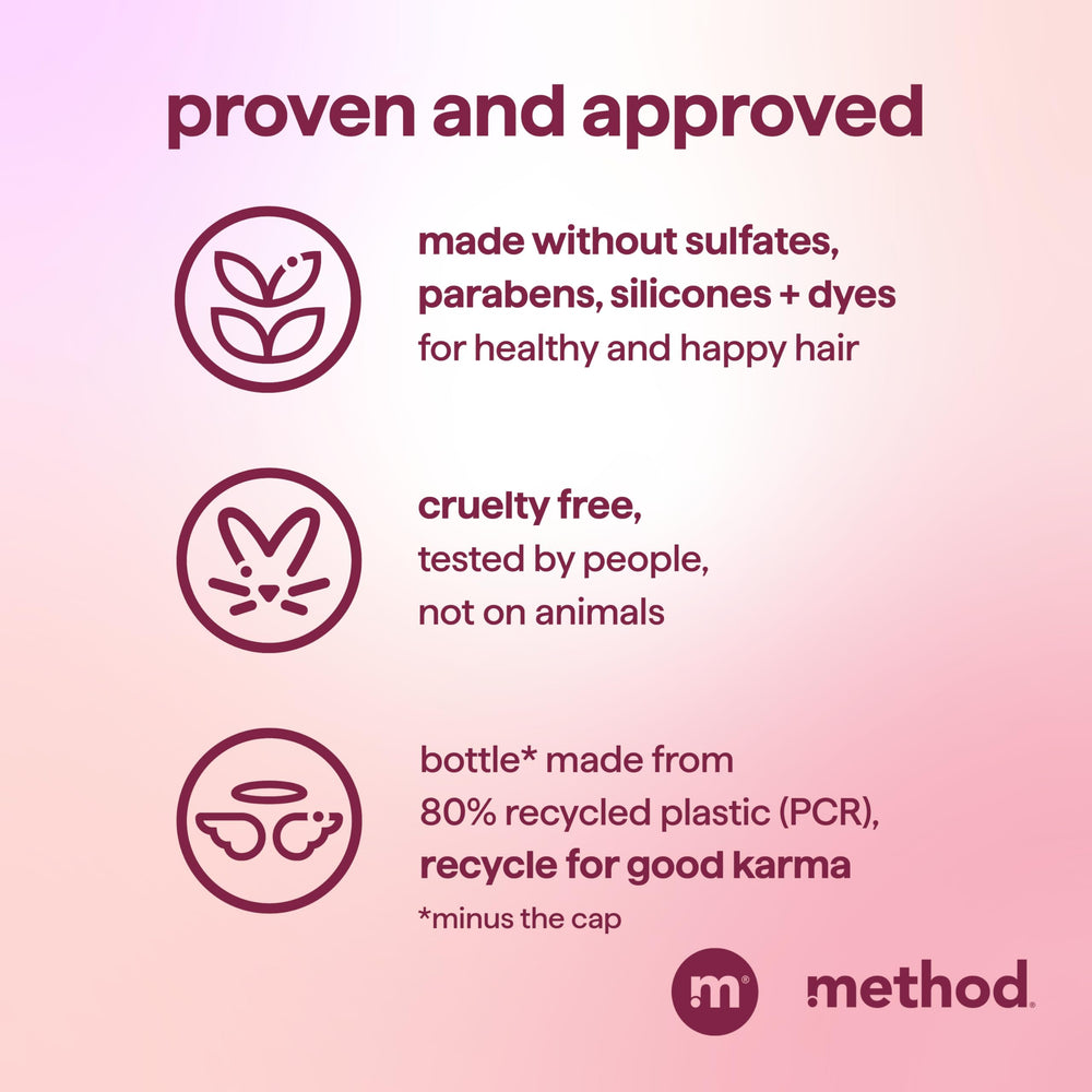 Fragrance notes of rose and peony in Method Pure Peace product