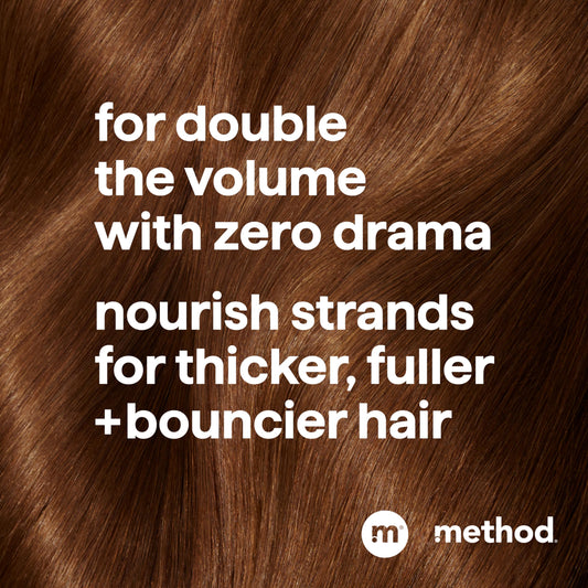 Rich foamy lather from Method Pure Peace shampoo for gentle cleansing