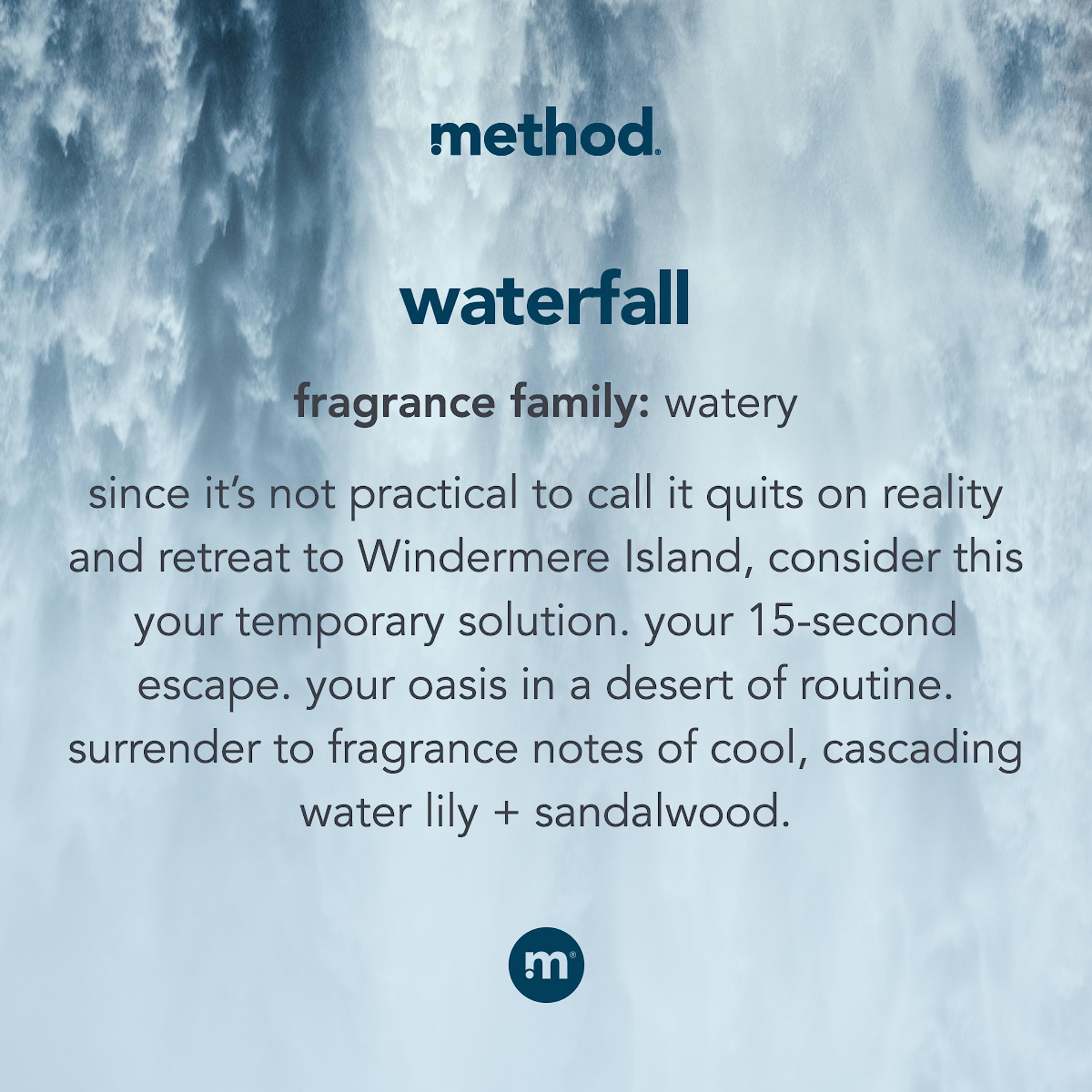 Method Waterfall duo shown in a kitchen or bathroom setup for busy spaces.