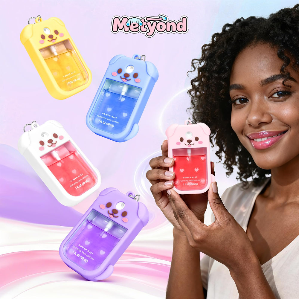 Cute dog design adds charm while keeping sanitizer accessible