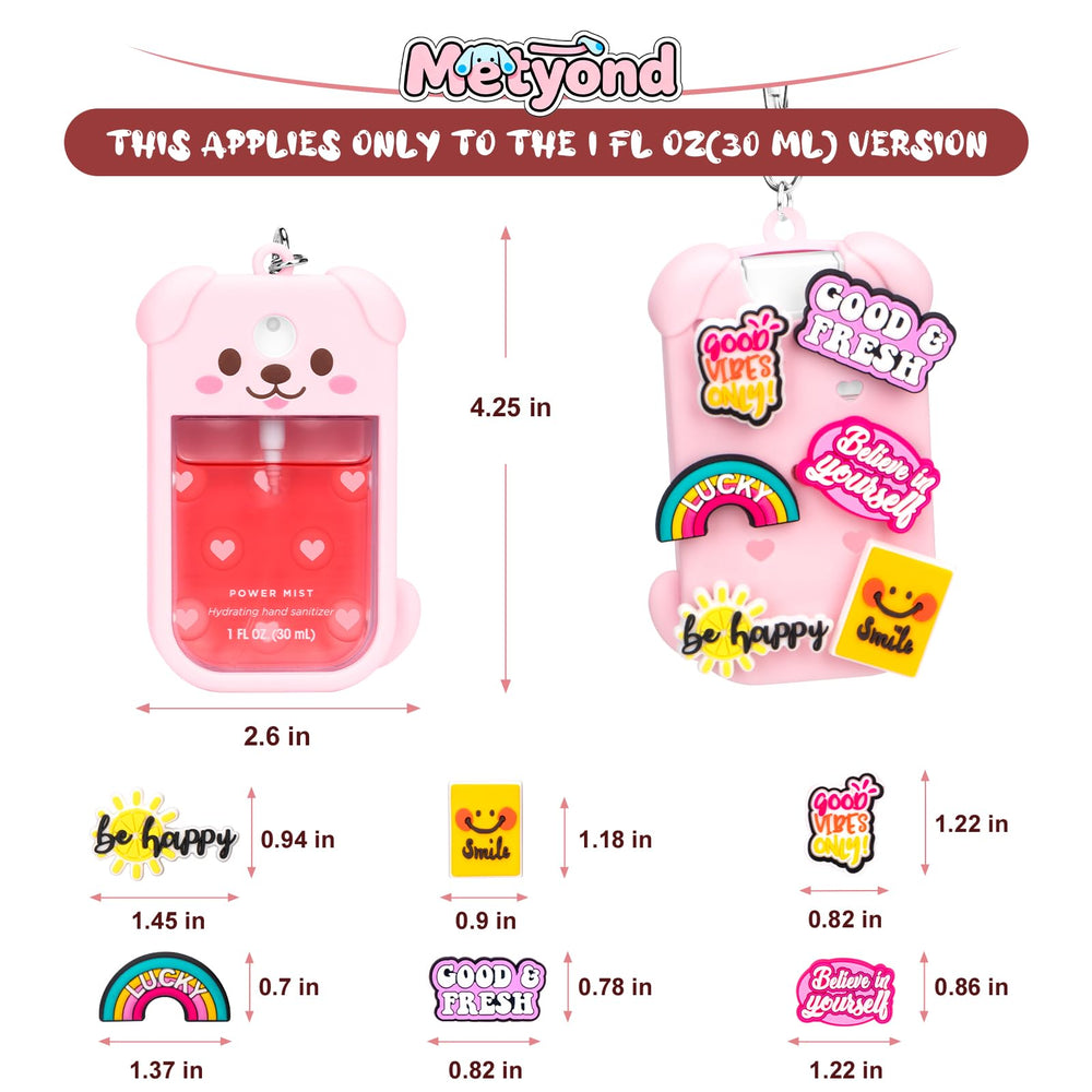 Metyond dog case charms offer six color accents for customizable looks
