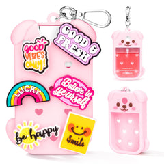 Metyond dog silicone case pink protects Touchland 1 oz spray on the go