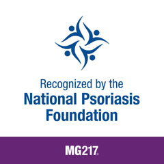 MG217 fast-absorbing psoriasis cream on skin demonstrates light hydration