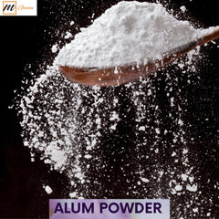 mGanna alum powder in a resealable pouch highlighting freshness.