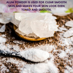 mGanna alum powder combined with rose water for a DIY facial paste.