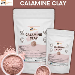 mGanna Calamine Clay Powder in a mixing bowl for DIY skin care formulations.